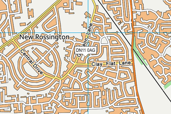 DN11 0AG map - OS VectorMap District (Ordnance Survey)