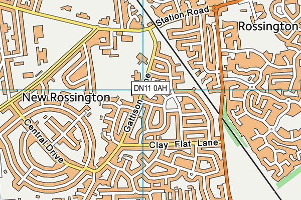 DN11 0AH map - OS VectorMap District (Ordnance Survey)