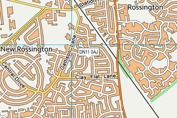 DN11 0AJ map - OS VectorMap District (Ordnance Survey)