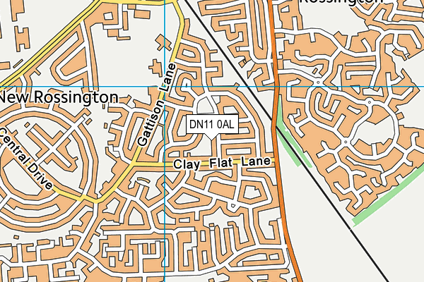 DN11 0AL map - OS VectorMap District (Ordnance Survey)