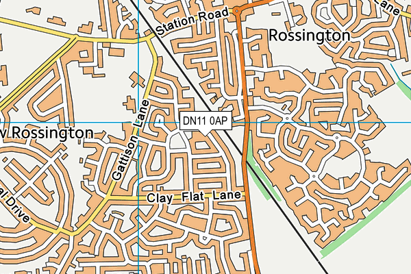 DN11 0AP map - OS VectorMap District (Ordnance Survey)