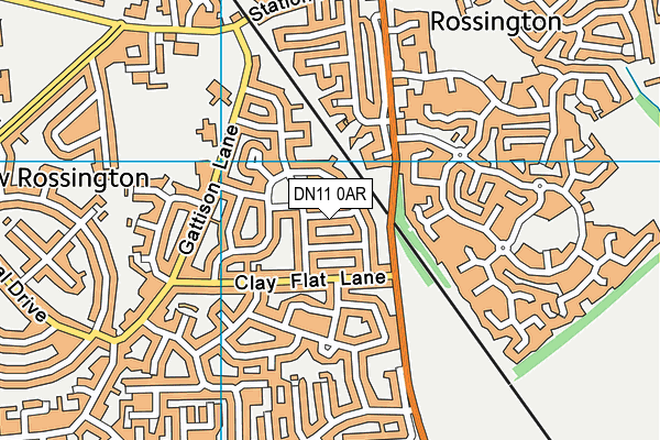 DN11 0AR map - OS VectorMap District (Ordnance Survey)