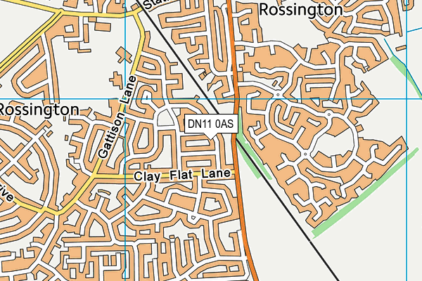 DN11 0AS map - OS VectorMap District (Ordnance Survey)