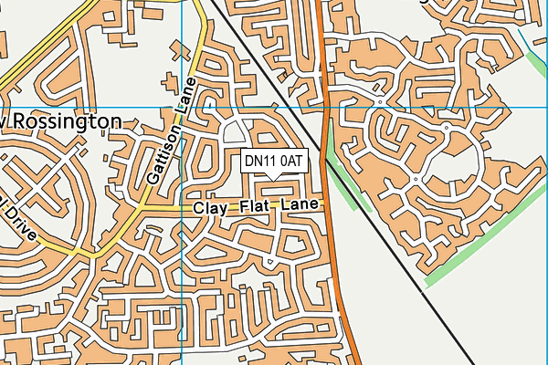 DN11 0AT map - OS VectorMap District (Ordnance Survey)