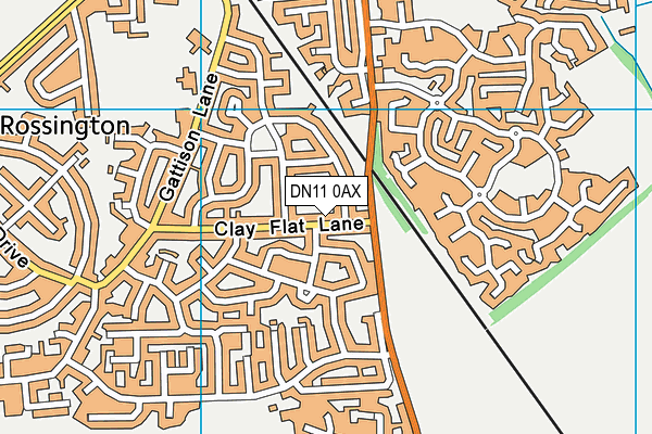 DN11 0AX map - OS VectorMap District (Ordnance Survey)