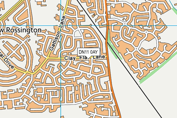 DN11 0AY map - OS VectorMap District (Ordnance Survey)