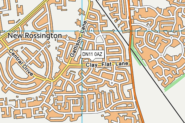 DN11 0AZ map - OS VectorMap District (Ordnance Survey)