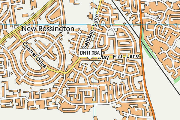 DN11 0BA map - OS VectorMap District (Ordnance Survey)