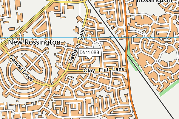 DN11 0BB map - OS VectorMap District (Ordnance Survey)