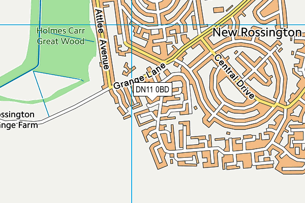 DN11 0BD map - OS VectorMap District (Ordnance Survey)