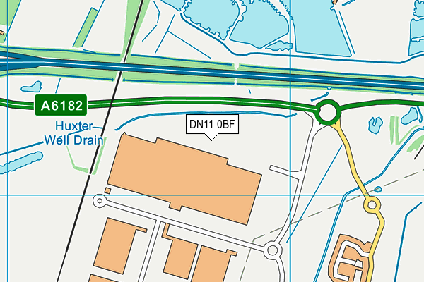 DN11 0BF map - OS VectorMap District (Ordnance Survey)