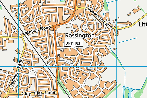 DN11 0BH map - OS VectorMap District (Ordnance Survey)