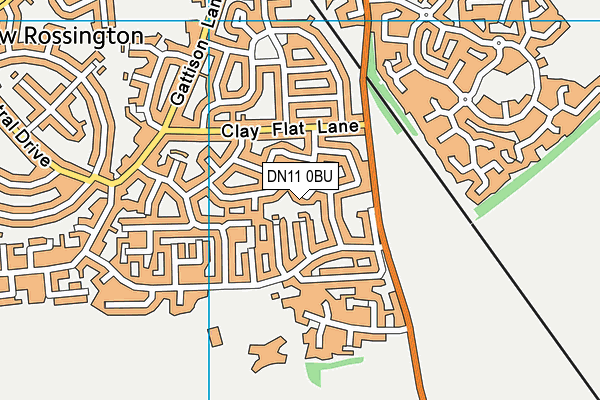 DN11 0BU map - OS VectorMap District (Ordnance Survey)