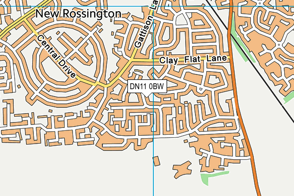 DN11 0BW map - OS VectorMap District (Ordnance Survey)
