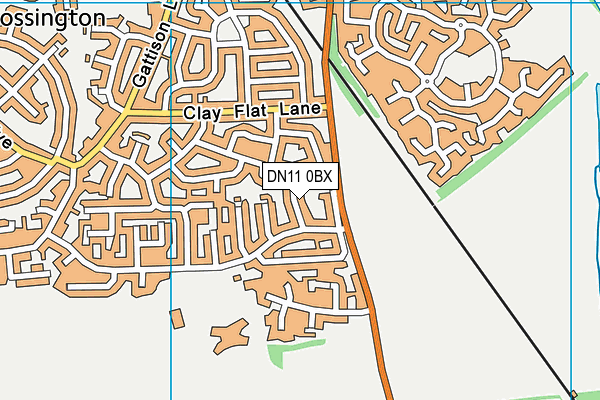 DN11 0BX map - OS VectorMap District (Ordnance Survey)