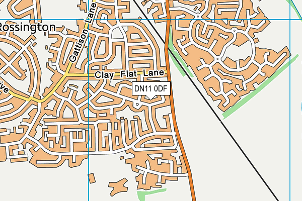 DN11 0DF map - OS VectorMap District (Ordnance Survey)