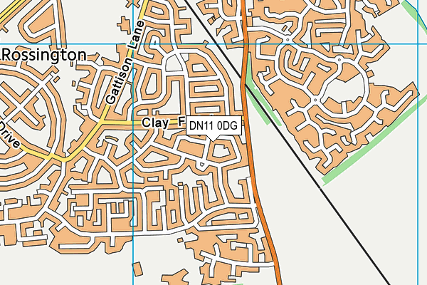 DN11 0DG map - OS VectorMap District (Ordnance Survey)