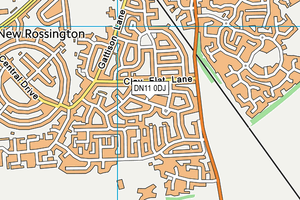 DN11 0DJ map - OS VectorMap District (Ordnance Survey)