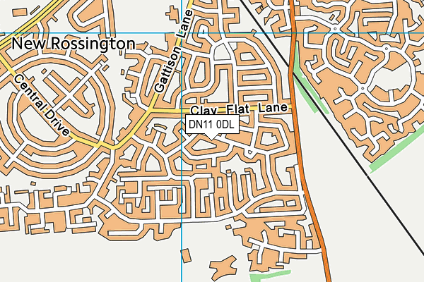 DN11 0DL map - OS VectorMap District (Ordnance Survey)