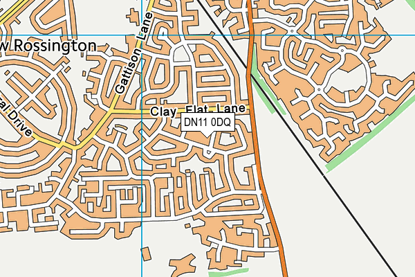 DN11 0DQ map - OS VectorMap District (Ordnance Survey)