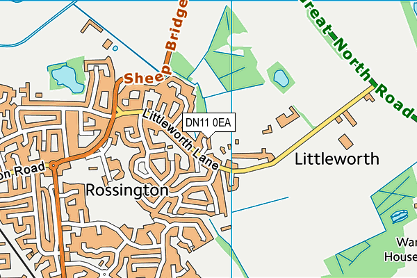 DN11 0EA map - OS VectorMap District (Ordnance Survey)