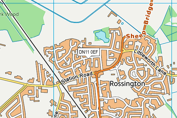 DN11 0EF map - OS VectorMap District (Ordnance Survey)