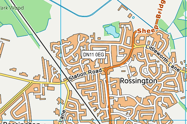 DN11 0EG map - OS VectorMap District (Ordnance Survey)