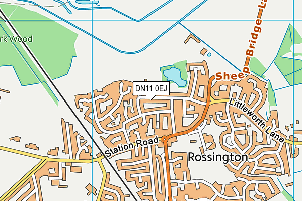 DN11 0EJ map - OS VectorMap District (Ordnance Survey)