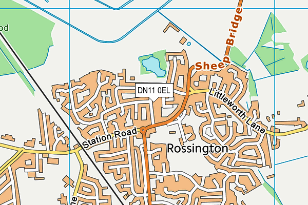 DN11 0EL map - OS VectorMap District (Ordnance Survey)