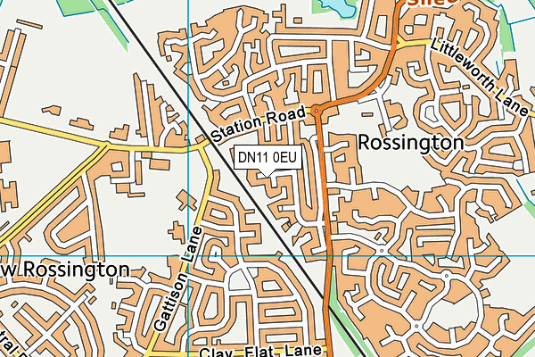 DN11 0EU map - OS VectorMap District (Ordnance Survey)