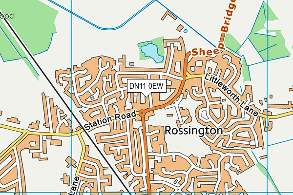 DN11 0EW map - OS VectorMap District (Ordnance Survey)