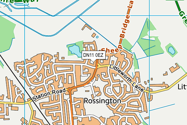 Rossington St Michael's CofE Primary School map (DN11 0EZ) - OS VectorMap District (Ordnance Survey)
