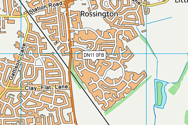 DN11 0FB map - OS VectorMap District (Ordnance Survey)