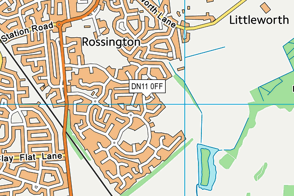 DN11 0FF map - OS VectorMap District (Ordnance Survey)