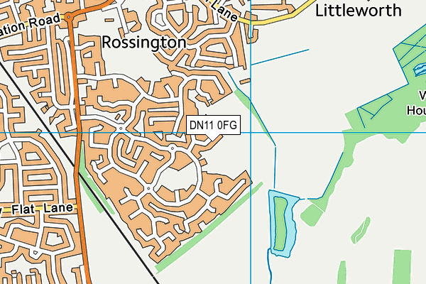 DN11 0FG map - OS VectorMap District (Ordnance Survey)