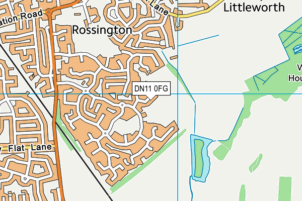 Brodsworth Way Pavilion And Playing Fields map (DN11 0FG) - OS VectorMap District (Ordnance Survey)