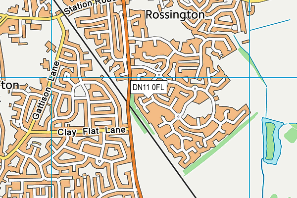 DN11 0FL map - OS VectorMap District (Ordnance Survey)