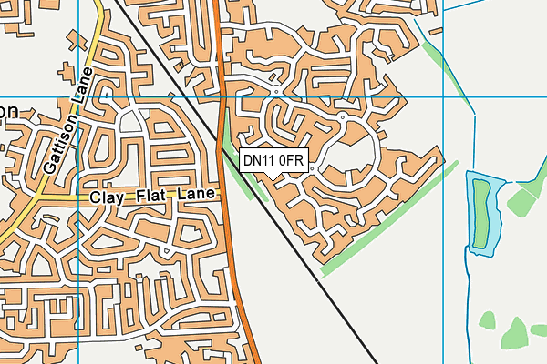 DN11 0FR map - OS VectorMap District (Ordnance Survey)