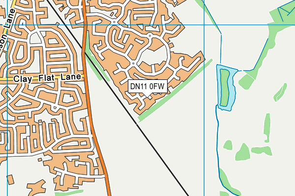 DN11 0FW map - OS VectorMap District (Ordnance Survey)