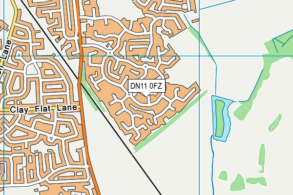 DN11 0FZ map - OS VectorMap District (Ordnance Survey)