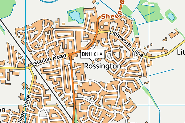 DN11 0HA map - OS VectorMap District (Ordnance Survey)