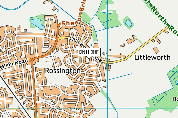 DN11 0HF map - OS VectorMap District (Ordnance Survey)