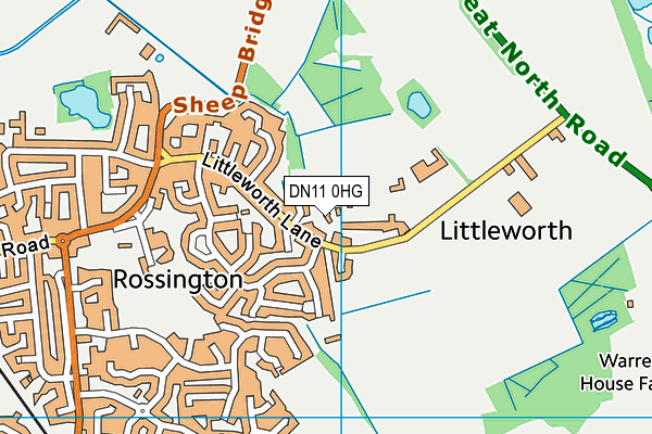 DN11 0HG map - OS VectorMap District (Ordnance Survey)