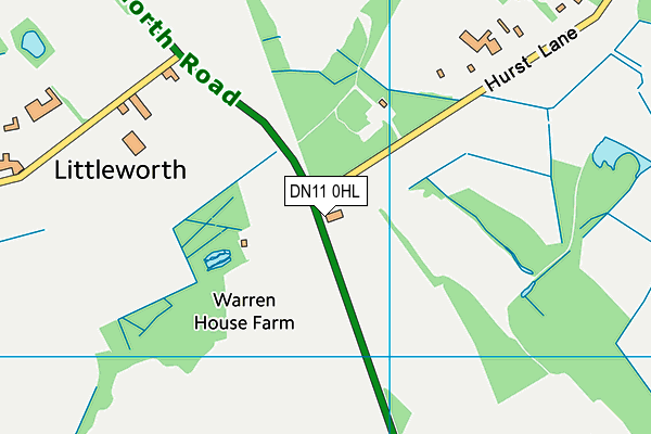 DN11 0HL map - OS VectorMap District (Ordnance Survey)