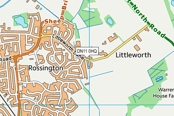 DN11 0HQ map - OS VectorMap District (Ordnance Survey)