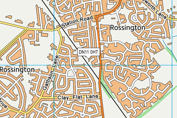 DN11 0HT map - OS VectorMap District (Ordnance Survey)