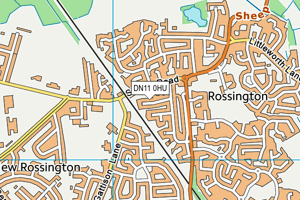 DN11 0HU map - OS VectorMap District (Ordnance Survey)