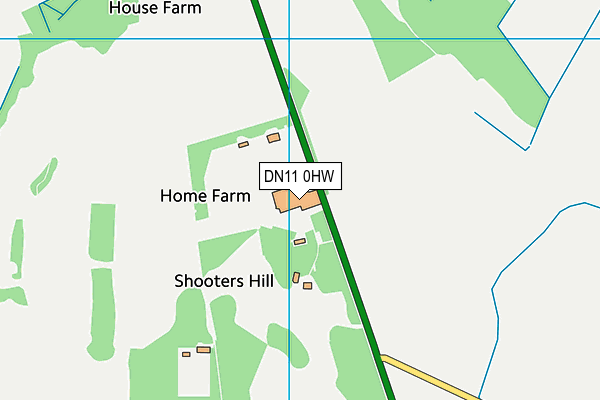 DN11 0HW map - OS VectorMap District (Ordnance Survey)