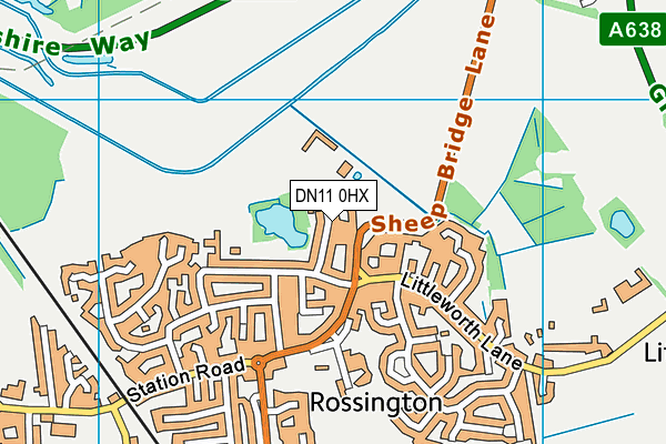 DN11 0HX map - OS VectorMap District (Ordnance Survey)