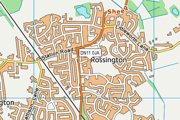 DN11 0JA map - OS VectorMap District (Ordnance Survey)